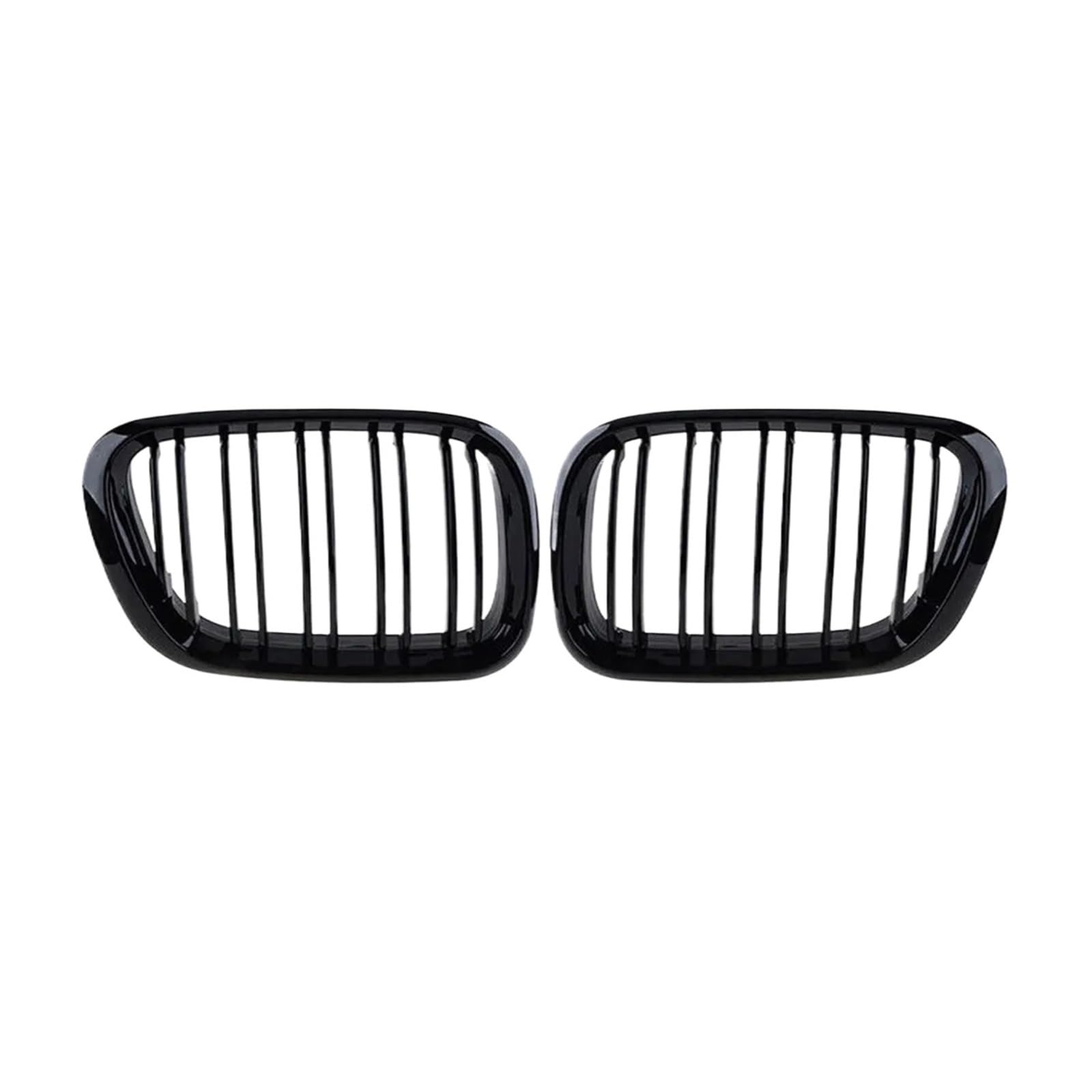 NEGRO Frontgrills, passend for E53, X5 1999–2003, Auto-Styling, glänzend schwarzer Sport-Haubengrill Frontstoßstangengitter(Dual Line) von NEGRO