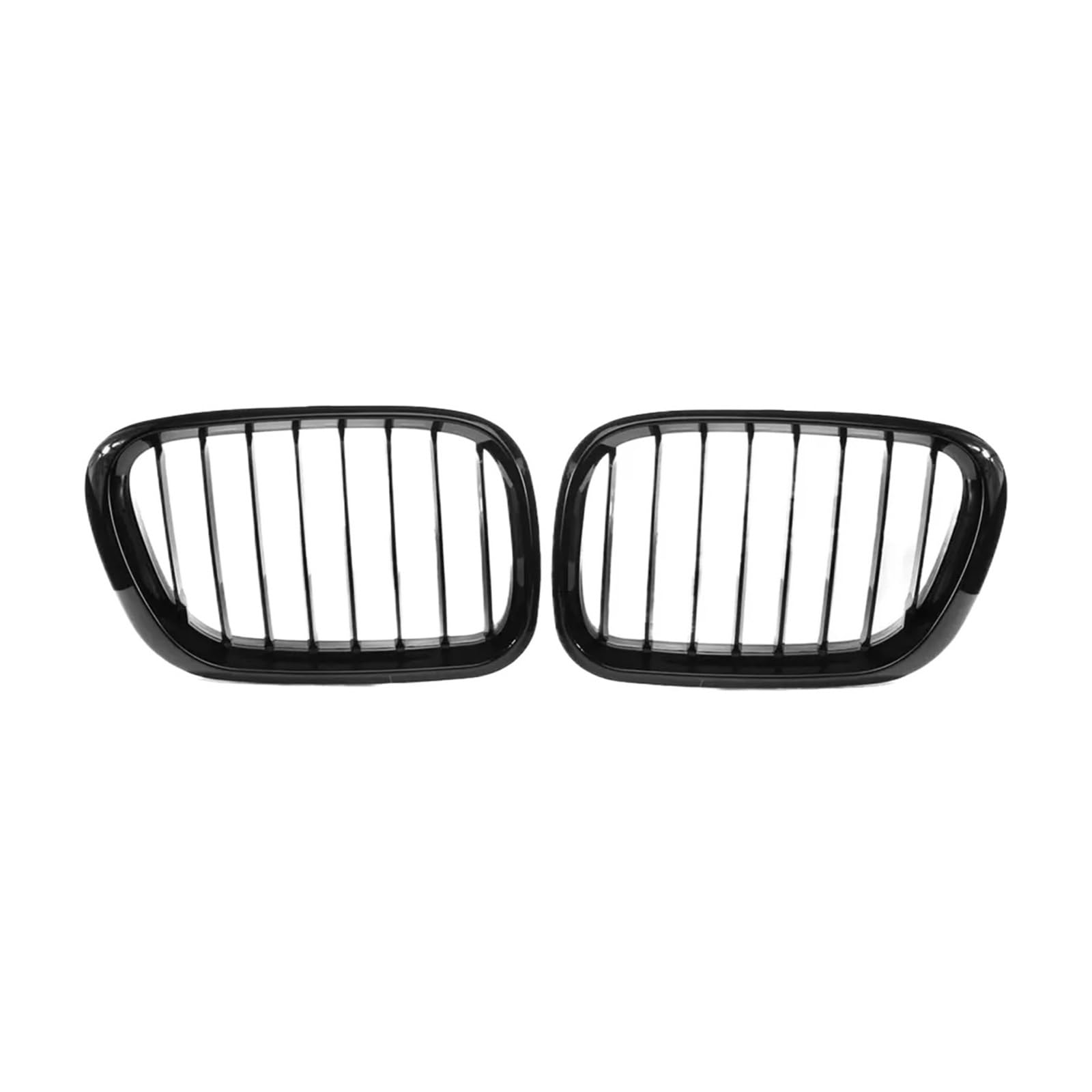 NEGRO Frontgrills, passend for E53, X5 1999–2003, Auto-Styling, glänzend schwarzer Sport-Haubengrill Frontstoßstangengitter(Single Line) von NEGRO