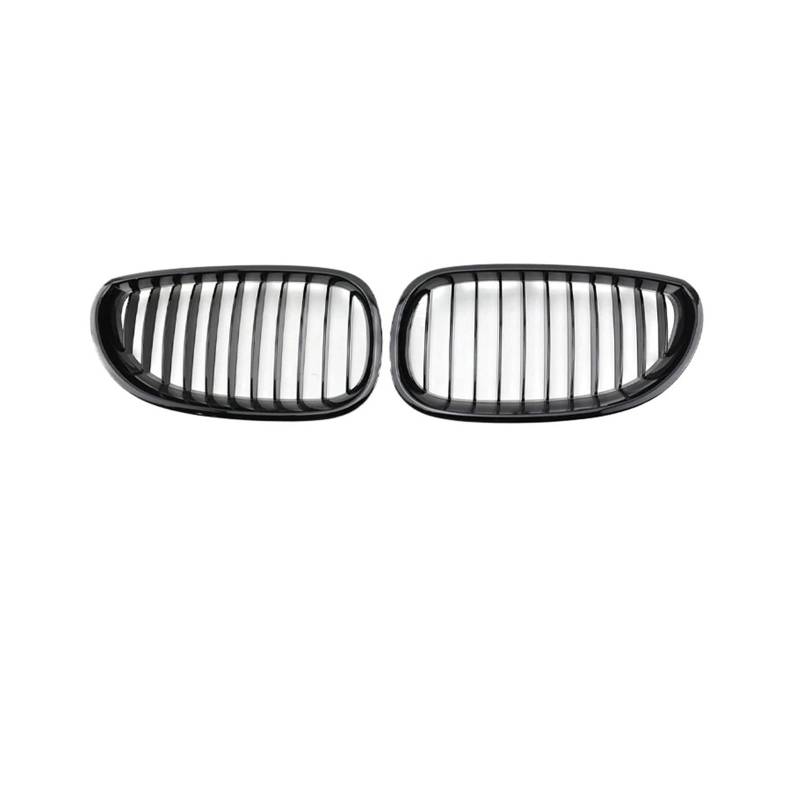 NEGRO Frontstoßstangengrill, passend for 5er E60 M5 E61 520i 545i 550i 535i 2004–2009, Motorhaubengitter, Doppelliniengrill, Autozubehör Frontstoßstangengitter(Single Gloss Black) von NEGRO