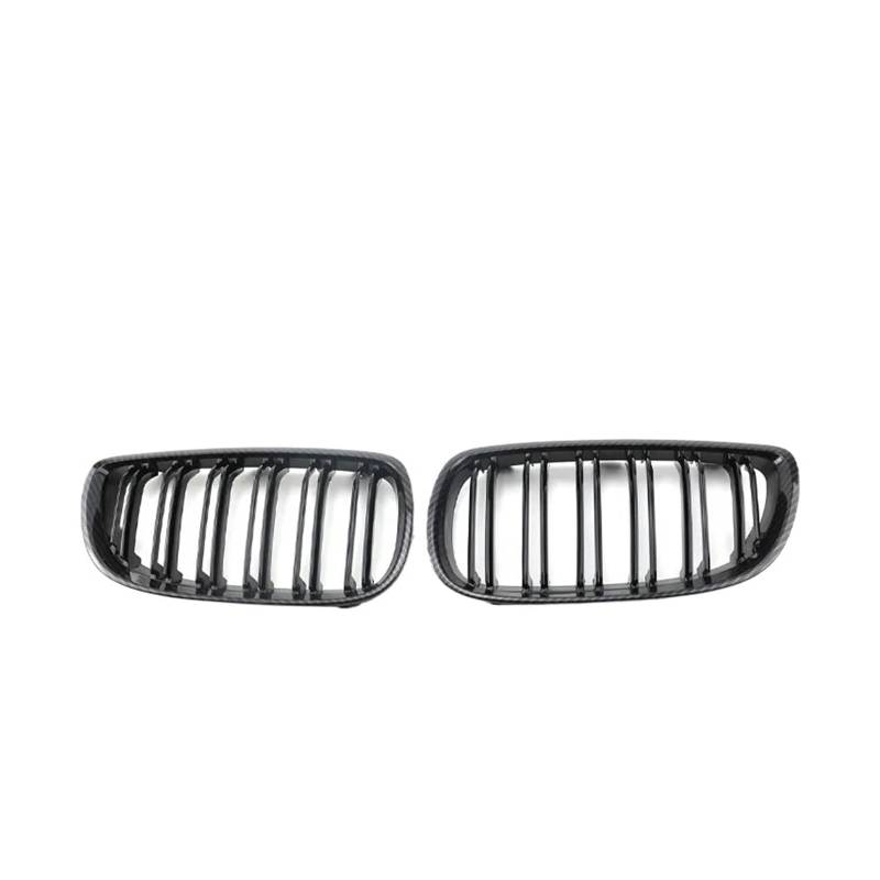 NEGRO Frontstoßstangengrill, passend for E92 E93 M3 2006–2009, Dual-Line-Grill, Auto-Styling, Renngitter, Ersatzteil Frontstoßstangengitter(Dual Carbon Style) von NEGRO