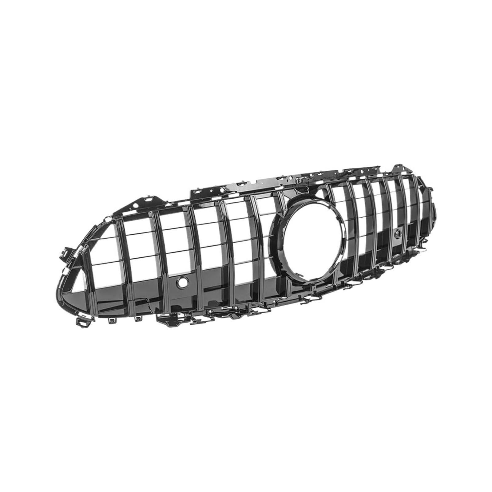 NEGRO Frontstoßstangengrill, passend for W257, CLS-Klasse GTR-Stil 2019+, Silber-Schwarz, Auto-Styling-Zubehör, Racing Hood Mesh Grill Frontstoßstangengitter(Black) von NEGRO