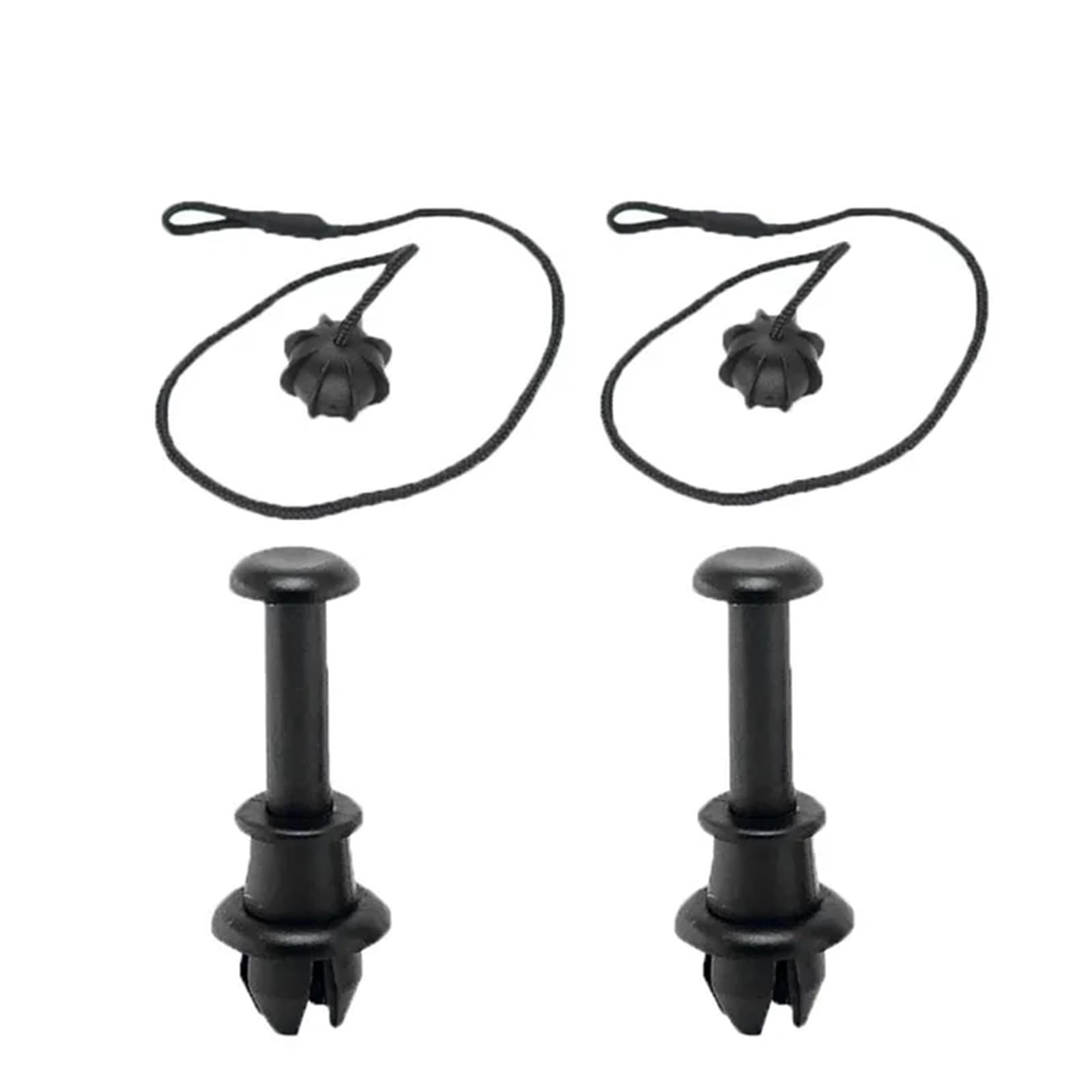 NEGRO Gepäckraumabdeckung passend for Skoda Fabia Mk1 1999–2007 Mk2 2008–2014 Mk3 NJ 2015–2020, hinterer Gurt, Schnur Feste Clips für den Riemen der hinteren Hutablage(2XCord 2XClip) von NEGRO