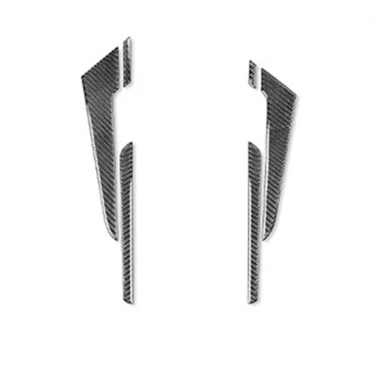 NEGRO Mittelschaltkonsolen-Panel-Aufkleber, passend for A3, S3 RS3 8V 2013–2019, Kohlefaser, beidseitiges Auto-Innenzubehör, dekorativ Radiorahmen für das Armaturenbrett des Fahrzeugs(BLACK LHD) von NEGRO
