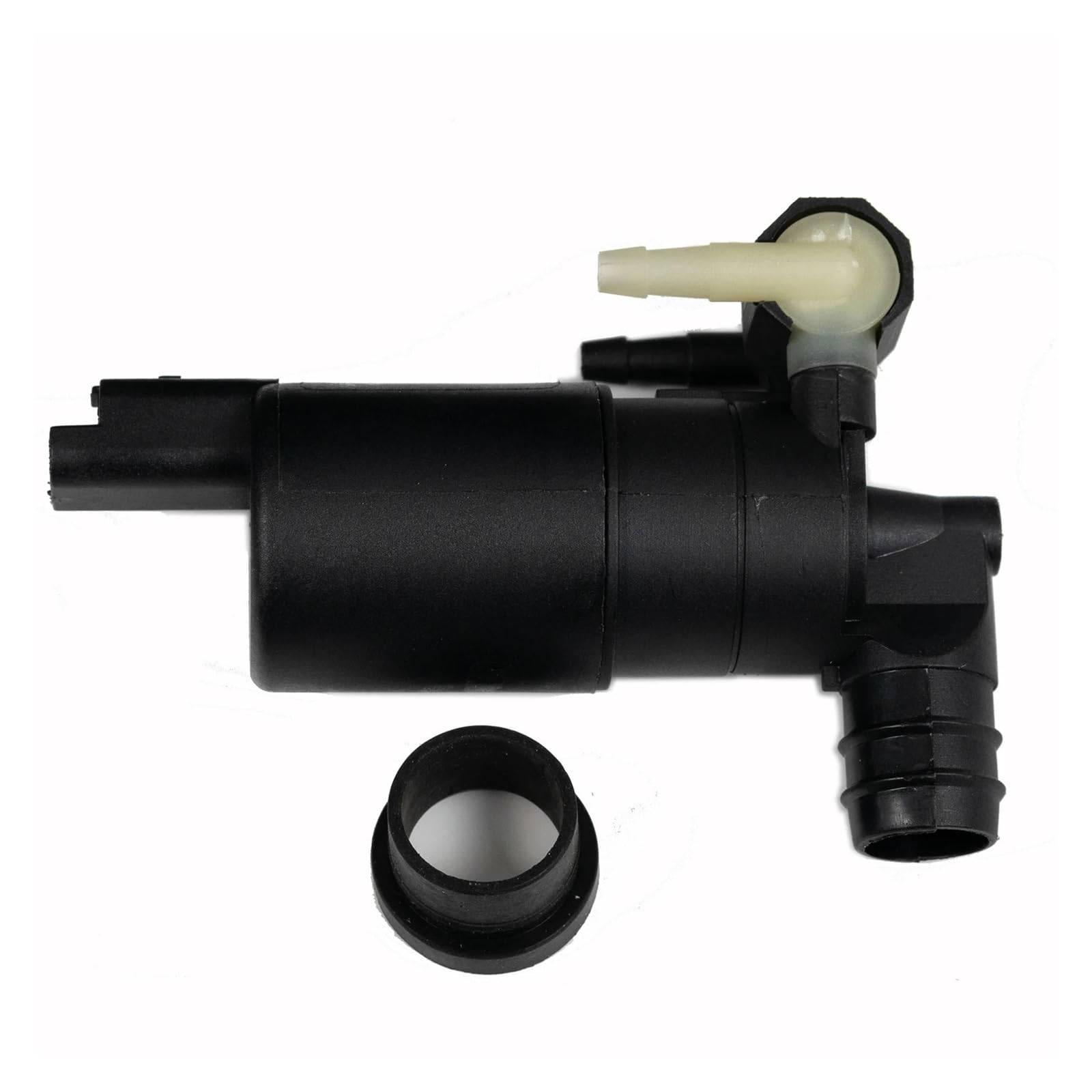 NEGRO Scheibenwischer-Pumpenmotor for Scheibenwischer vorne und hinten mit Tülle, passend for Peugeot 207 307 308 807 1007 mit zwei Wasserauslässen Scheibenwaschanlage von NEGRO