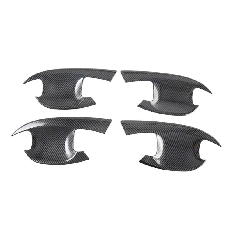 NEGRO Seitentürgriff-Cup-Bowl-Trim-Aufkleber, passend for Kia Optima K5, 2021–2024, Kohlefaser-Auto-Außenabdeckungsschutz-Zubehör Autotürgriffschalenschutz(Carbon Fiber Style) von NEGRO