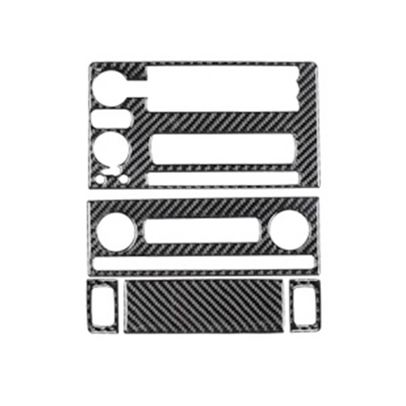 NEGRO Zentraler Luftauslass-Aufkleber, passend for Chevrolet, Corvette C6 2005–2013, Kohlefaser-Innenverkleidung, Auto-Navigationsbildschirm Aufkleber für Lüftungsschlitzabdeckungen(F3) von NEGRO