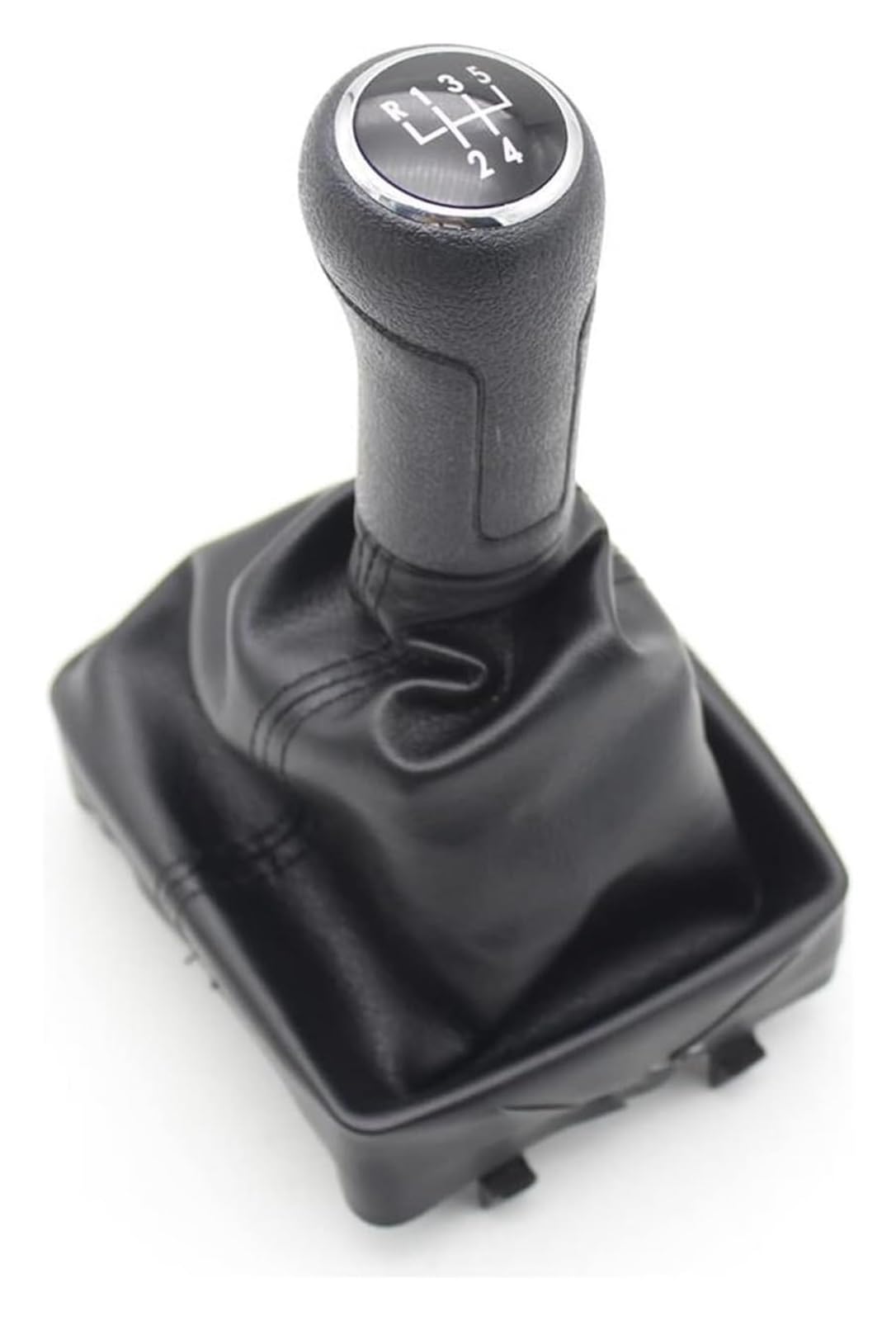 Für VW Für Polo 9N 9N2 2002-2007 2008 2009 Limousine 2003-2006 Schaltknauf Hebel Shifter Gamasche Boot Abdeckung Kragen Auto Schaltknäufe(5 Speed Black 1) von NEIGHBOBHOOD