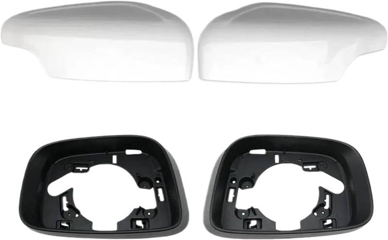 Für Volvo XC60 2009–2013 Weiße Außenansicht Links Und Rechts Rückspiegel-Abdeckkappe Rahmen-Trim-Set Gehäuse Tür Spiegelkappen(Weiß,4PCS) von NEIGHBOBHOOD