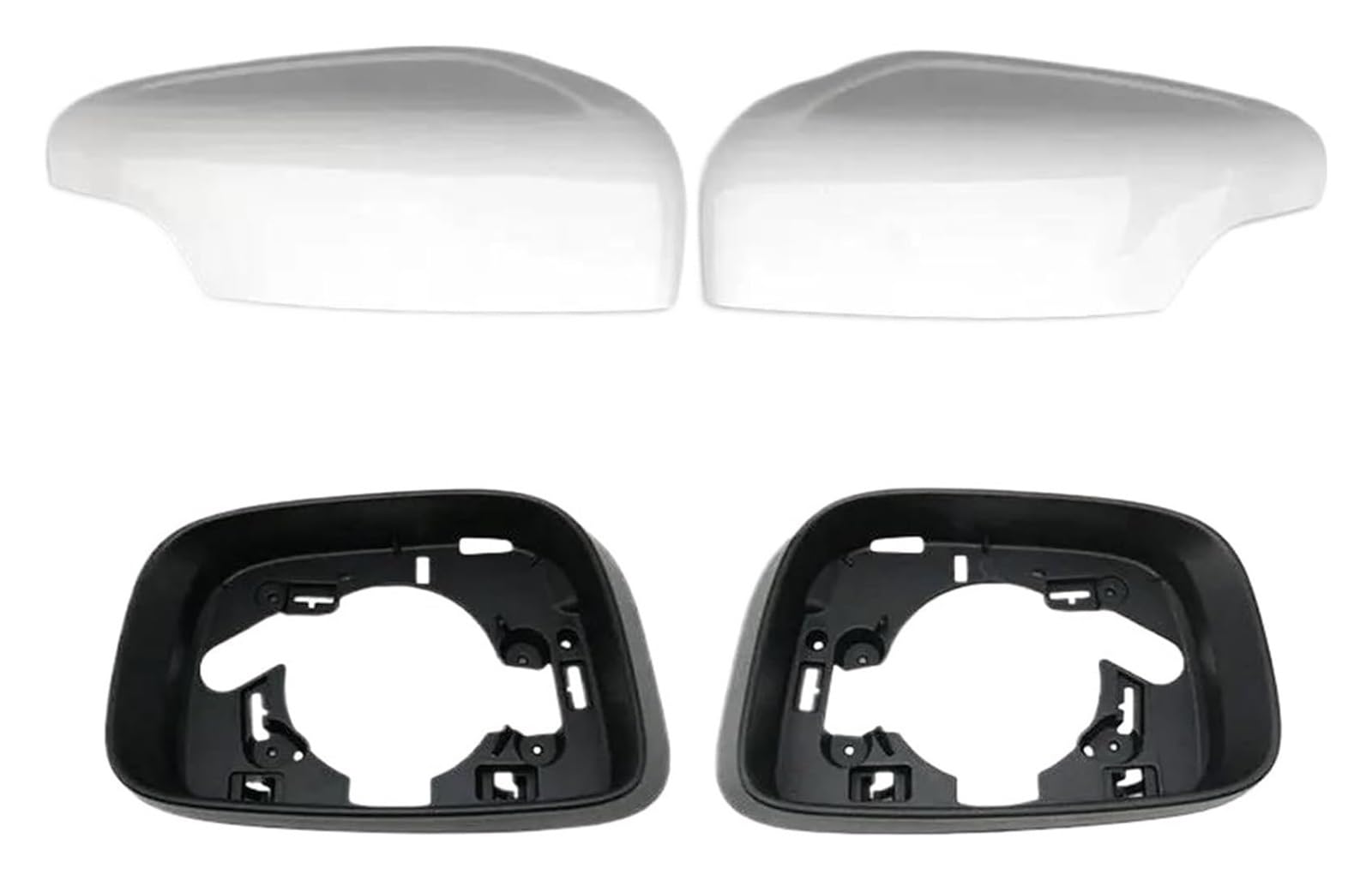 Für Volvo XC60 2009–2013 Weiße Außenansicht Links Und Rechts Rückspiegel-Abdeckkappe Rahmen-Trim-Set Gehäuse Tür Spiegelkappen(Weiß,4PCS) von NEIGHBOBHOOD