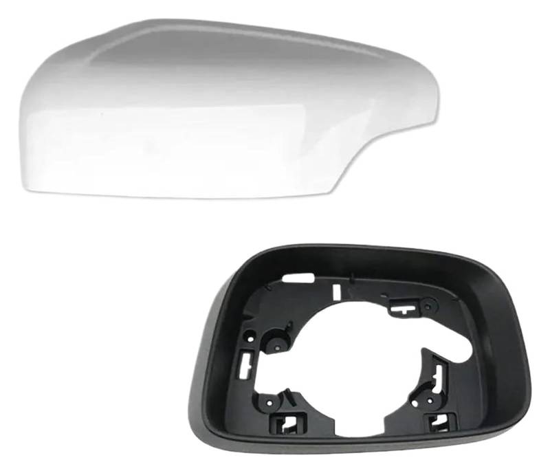 Für Volvo XC60 2009–2013 Weiße Außenansicht Links Und Rechts Rückspiegel-Abdeckkappe Rahmen-Trim-Set Gehäuse Tür Spiegelkappen(Weiß,LH) von NEIGHBOBHOOD