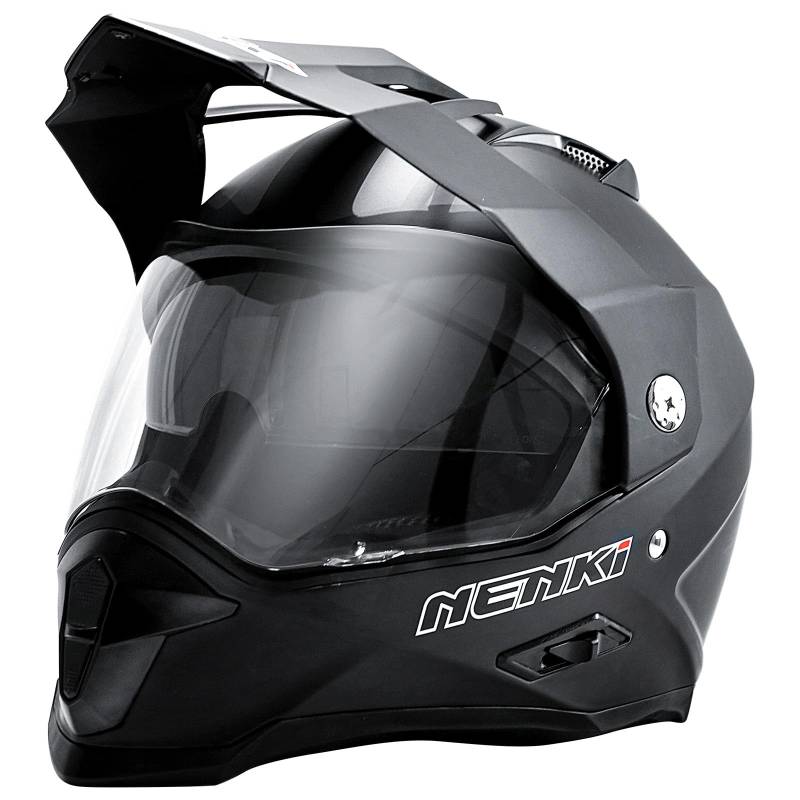 NENKI Motorradhelm Integralhelm, Fullface Helm Crosshelm Fiberglass mit Doppelvisier Sonnenblende und ECE 22.06 Zertifiziert für Damen Herren- M (57-58 cm) von NENKI