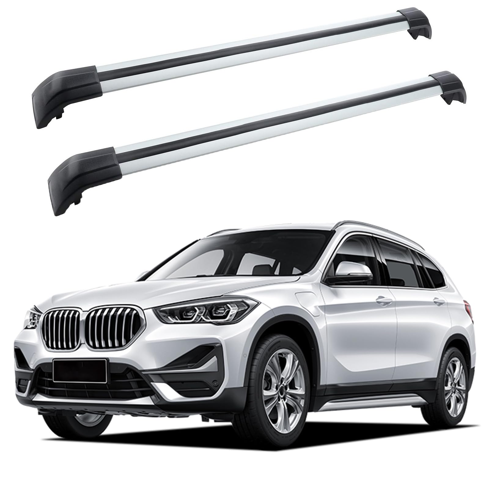 2 Stücke Dachträger Querträger für BMW X2 / X2M F39 2018 2019 2020 2021 2022 2023 Alu Relingträger Dachträger Verstellbare Abschliessbar Auto Gepäckträger,A von NETHIX