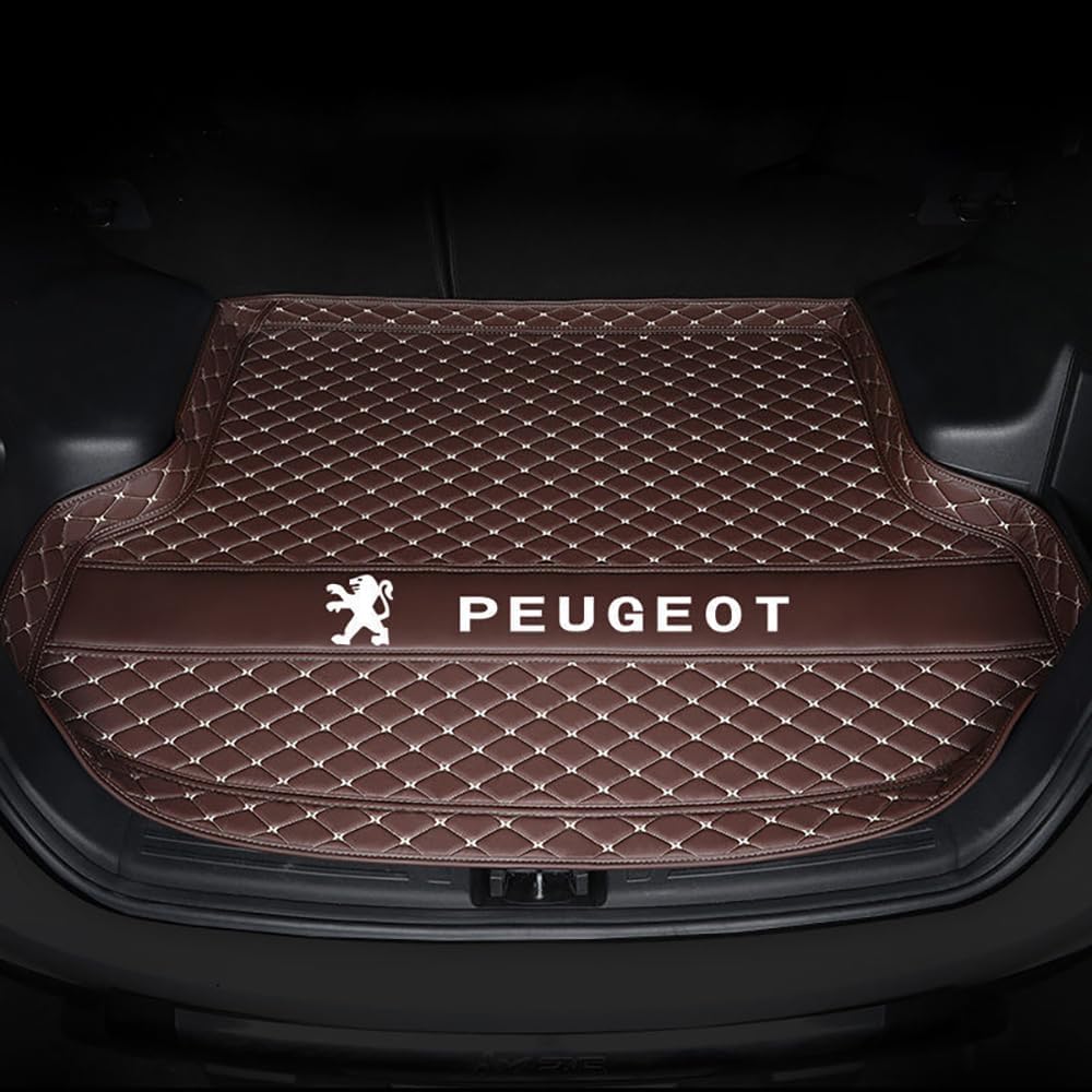 Car Kofferraummatte, für Peugeot 508 2019-2023 Antirutsch Strapazierfähigen Schutzmatten ZubehöR Kofferraum Schutz Aufbewahrungspolster,A von NETHIX