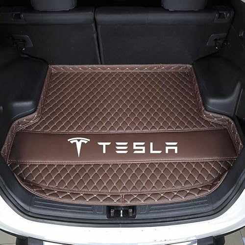 Car Kofferraummatte, für Tesla Model X 2016-2019 Antirutsch Strapazierfähigen Schutzmatten ZubehöR Kofferraum Schutz Aufbewahrungspolster,C von NETHIX