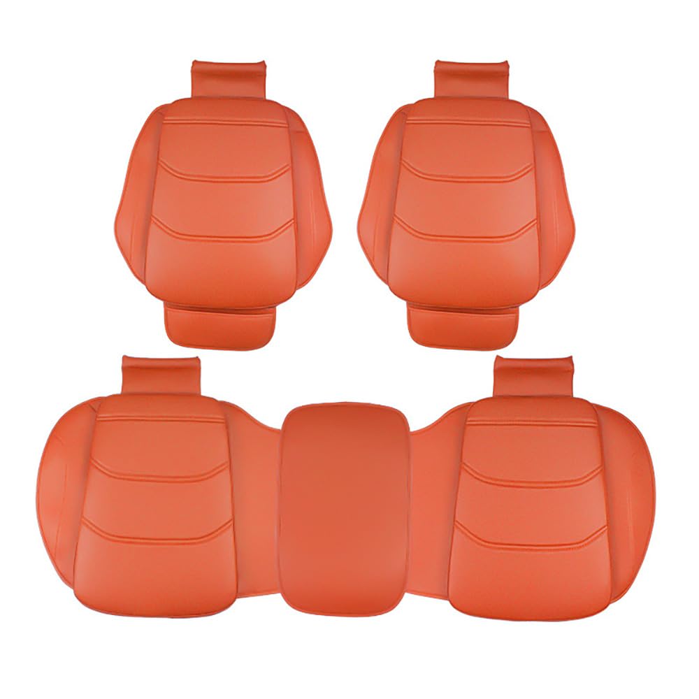 NETTAY Sitzkissen Auto, Für Audi A1 2010-2018/Audi A1 Sportback 2012-2024 Anti Rutsch Autositzschoner, Atmungsaktiv, Autositz Schutzunterlage, PKW Sitzschoner,(Color: Orange) von NETTAY