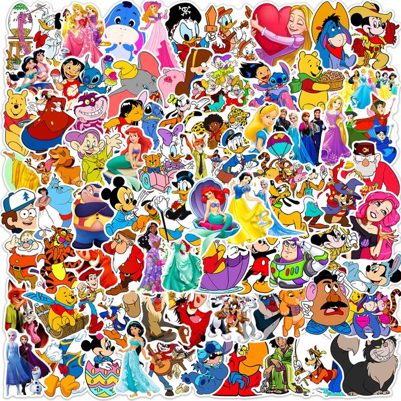 Prinzessin Aufkleber, 100 Stück Cartoon Sweet Princess Dekorative Stickers Wasserdicht Vinyl Aufkleber für Laptop Skateboard Auto Motorrad Kid's Und Teens von NEULEBEN