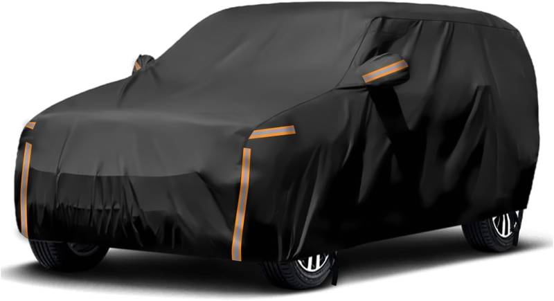 NEVERLAND Auto Abdeckplane Autoabdeckung Winter - Outdoor Autoplane Wasserdicht Auto Garage Winter Auto Vollgarage Autohülle mit Reflexionsdesign Car Cover XL 510 * 200 * 180cm von NEVERLAND