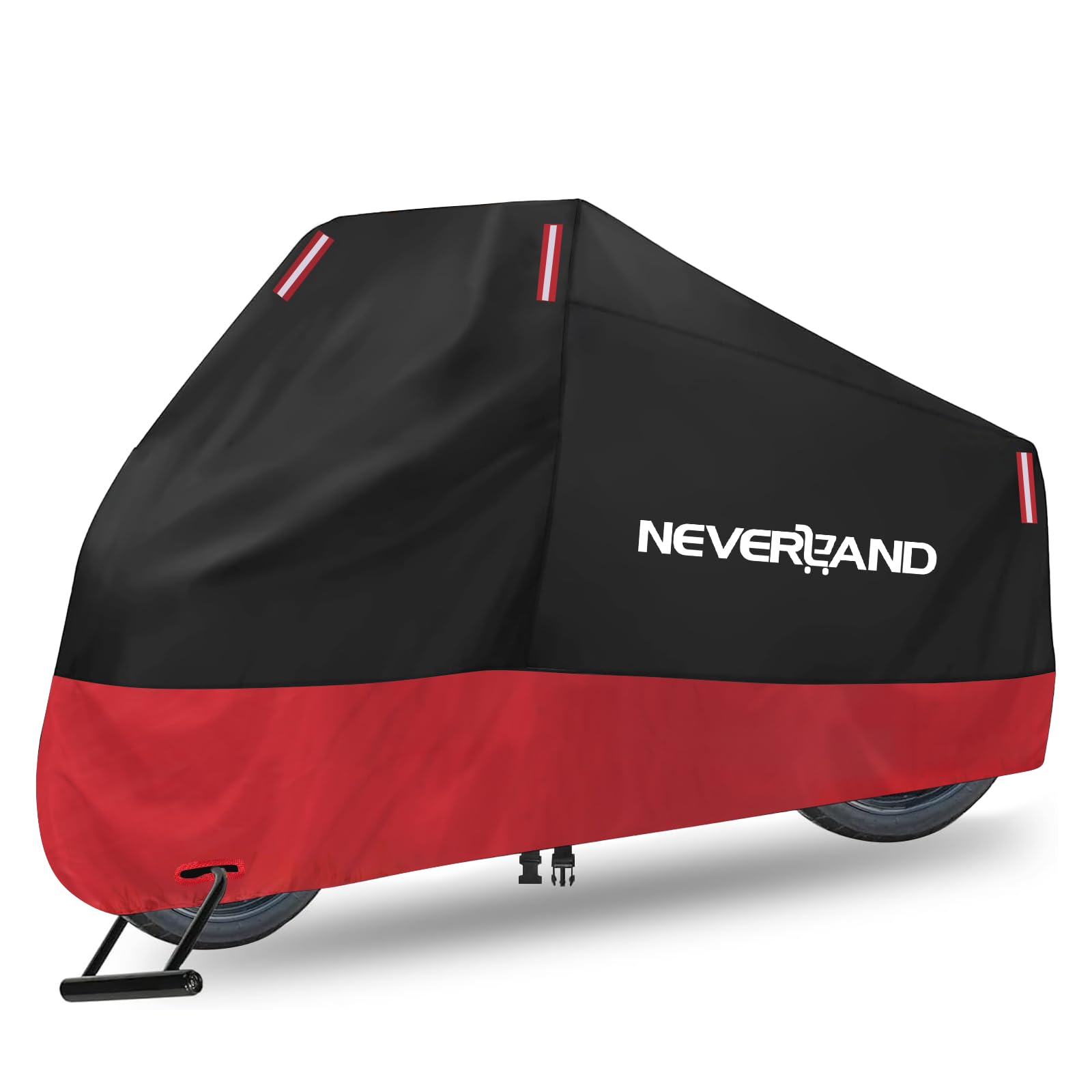 NEVERLAND Motorrad Abdeckplane Outdoor Motorradabdeckung Wasserdicht Winterfest Motorradplane 210D Motorrad Garage Plane Indoor, Abdeckung für Motor Roller Motorroller 200x90x100cm von NEVERLAND