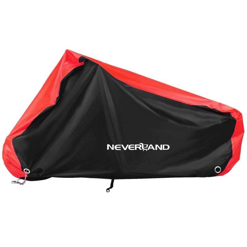 Motorradabdeckung NEVERLAND 210D Oxford Stoff Motorradplane Motorrad Abdeckplane Outdoor Motorradgarage Abdeckplane Roller Cover Winterfest Wasserdicht 295 * 110 * 140cm von NEVERLAND