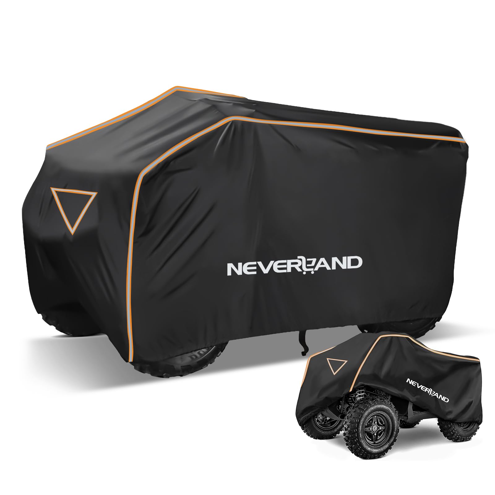 NEVERLAND Quad Abdeckplane ATV Abdeckung, 210x120x115cm 420D Wasserdicht Innen und Außen Verwendbar Abdeckung für Quad Cover mit Winddichte Schnalle Schneesicher Hagelsicher Staubdicht Quadplane XL von NEVERLAND