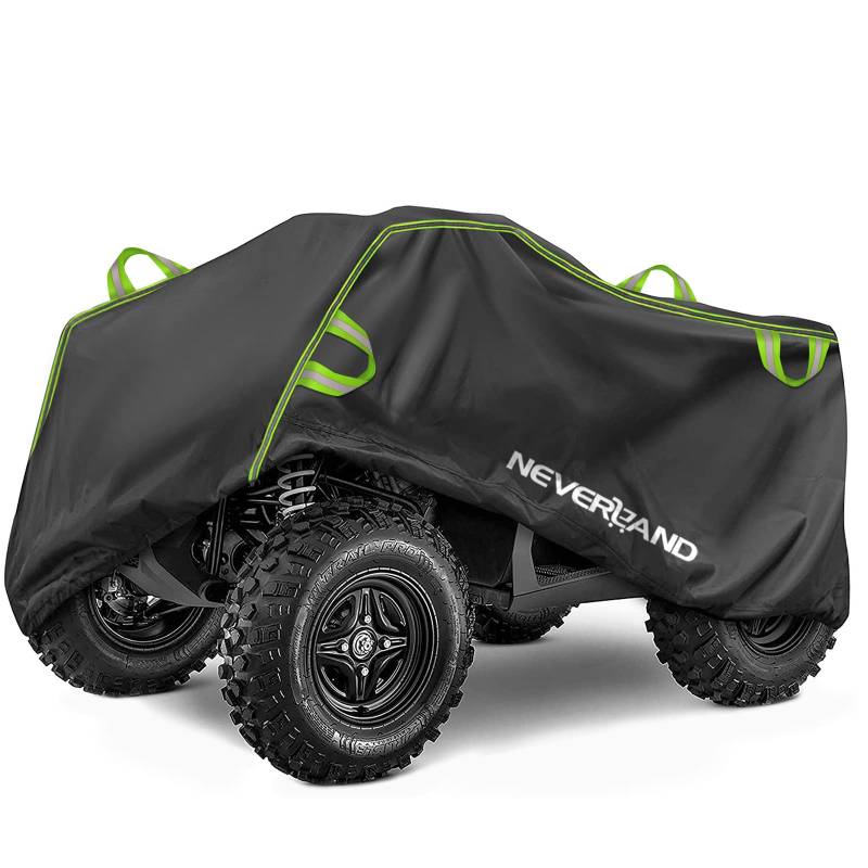 Neverland Quad Abdeckplane ATV Abdeckung,Wasserdicht Innen und Außen Verwendbar Abdeckung für Quad Cover Winter mit Winddichte Schnalle Schneesicher Hagelsicher Staubdicht Quadplane 210 * 120 * 115cm von NEVERLAND