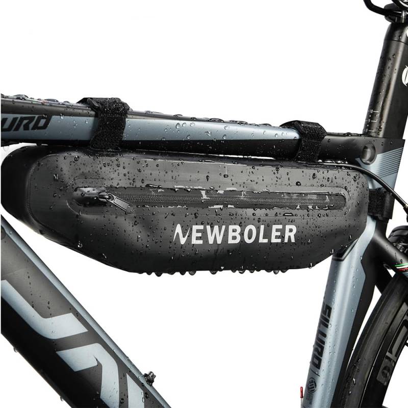 NEWBOLER Fahrradtasche Rahmentasche Fahrrad Lenkertasche Dreiecktasche unter dem Oberrohr Rahmentasche Wasserdicht 2L von NEWBOLER