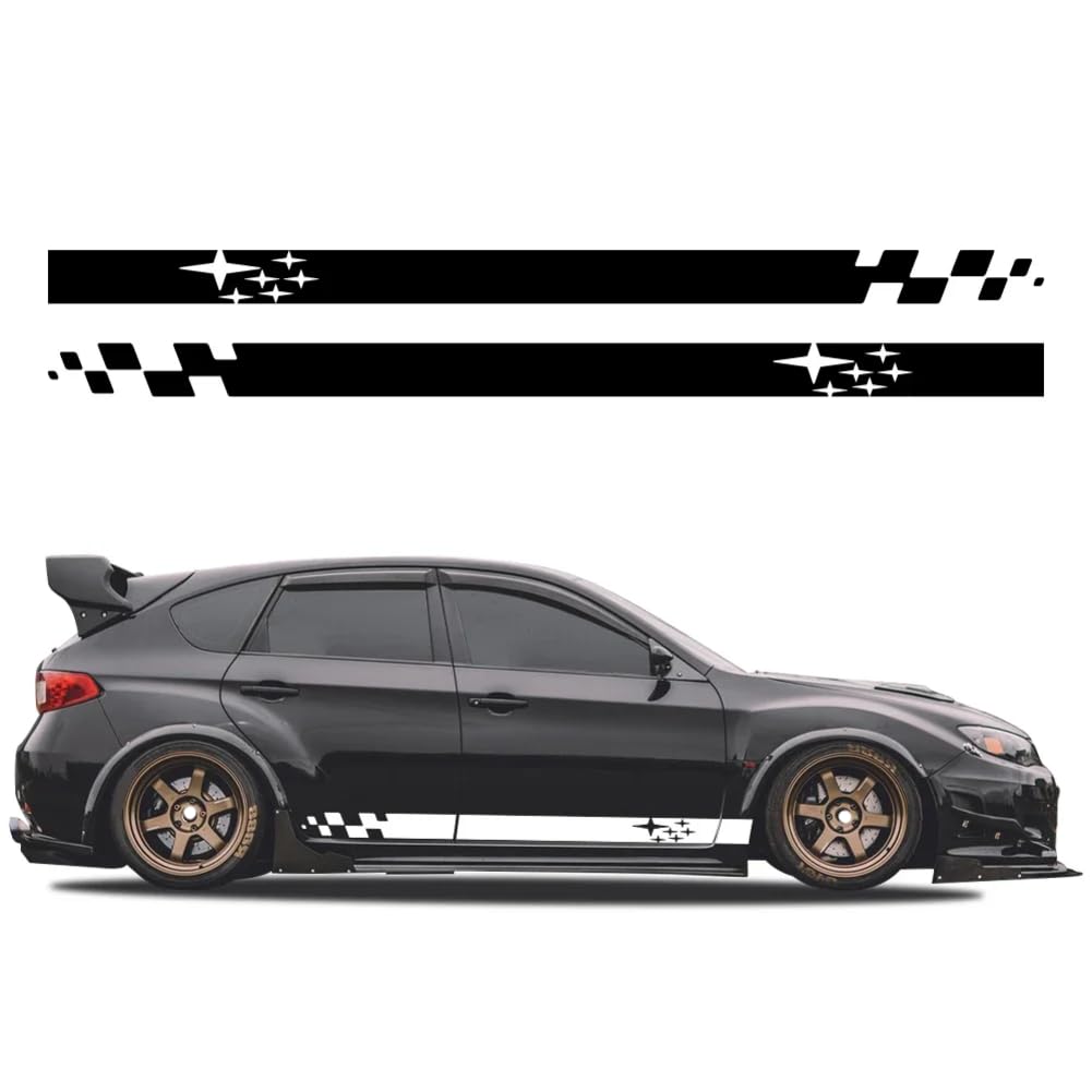 2 Stück/Los Autotür Seitenstreifen Rock Aufkleber Aufkleber, für Subaru Impreza WRX STI GDB GVB 2018 2009 2008 2014 2002 2015 Zubehör von NEWTRASI