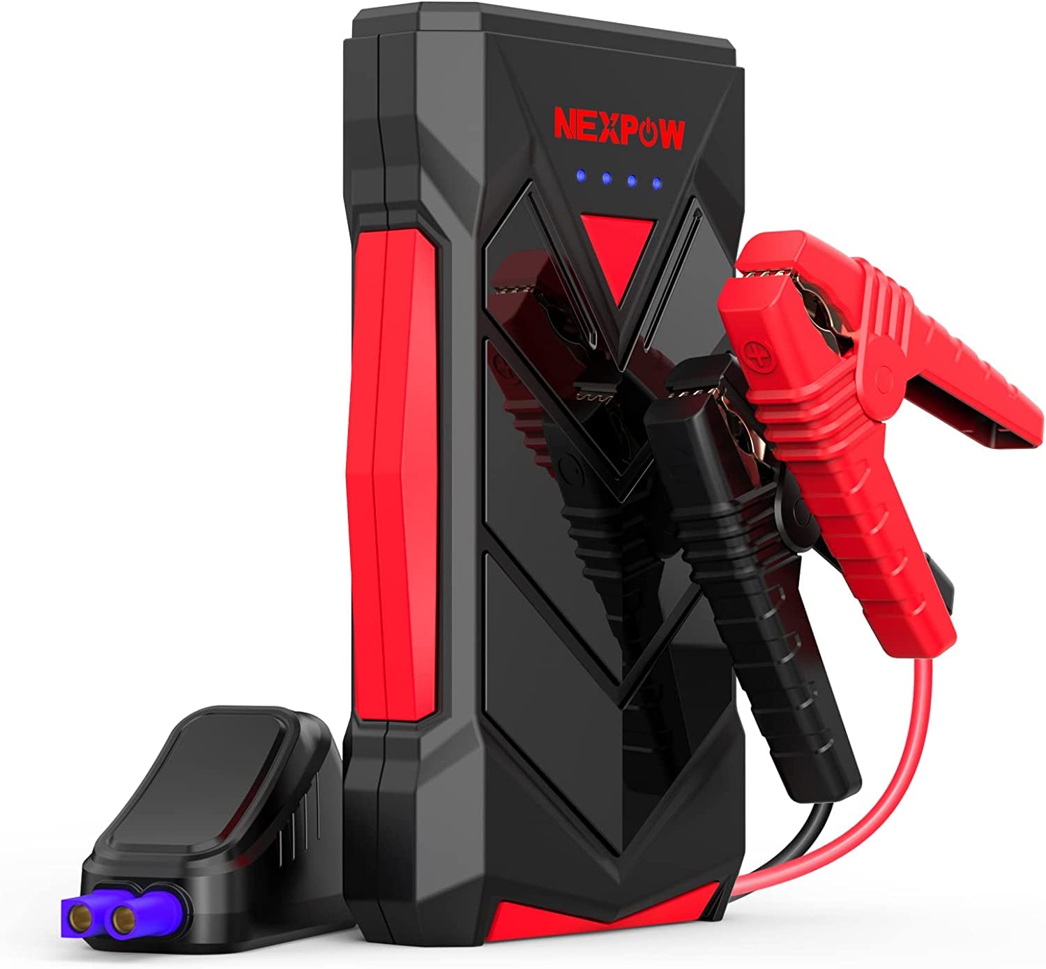 NEXPOW 1000A Starthilfe Powerbank, Auto starthilfe für bis zu 7L Gas oder 5,5L Diesel, 12V Starter powerbank mit USB Schnellladung, Supersafe Auto Batterie Booster mit eingebautem LED Licht von NEXPOW