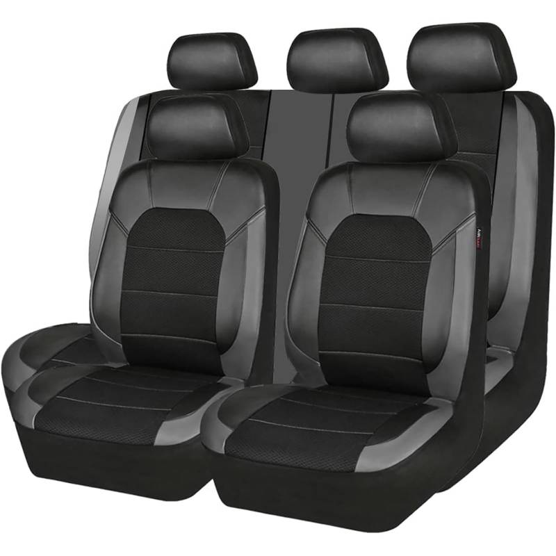 NEZIH Auto SitzbezüGe für Honda Civic 9. Generation 2012-2017, 5 Sitze Autositzbezüge Set Allwetter Wasserdichtes Komfortabler Autositzbezug Full Set Sitzbezüge Auto Zubehör,B/Grey von NEZIH