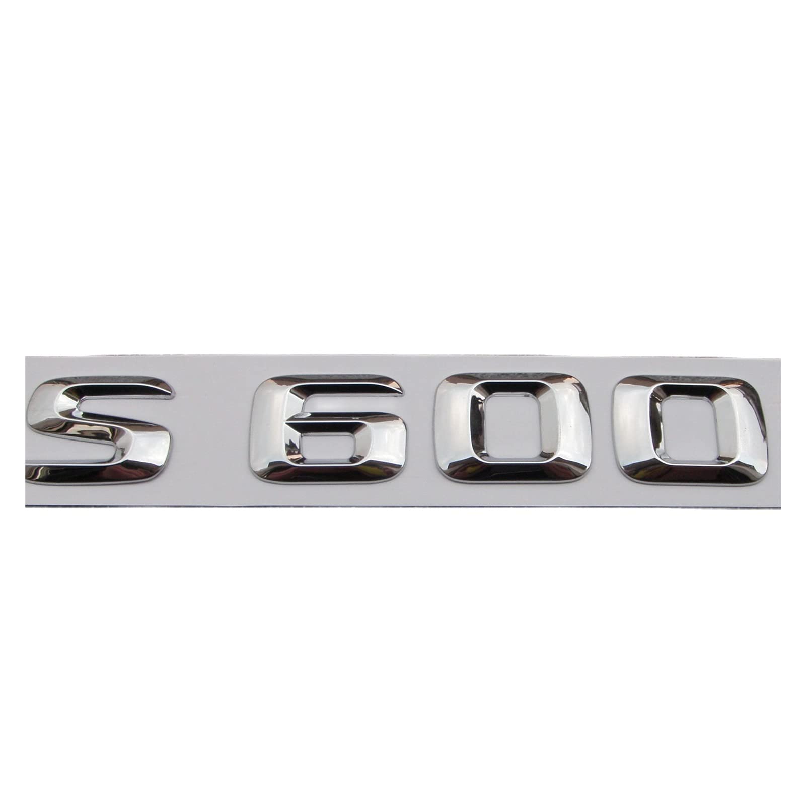 NEZIH Chrom 3D ABS Kunststoff Kofferraum Hinten Buchstaben Abzeichen Emblem Aufkleber Aufkleber Kompatibel mit Mercedes Benz S Klasse S600 Emblem-Logo-Aufkleber von NEZIH