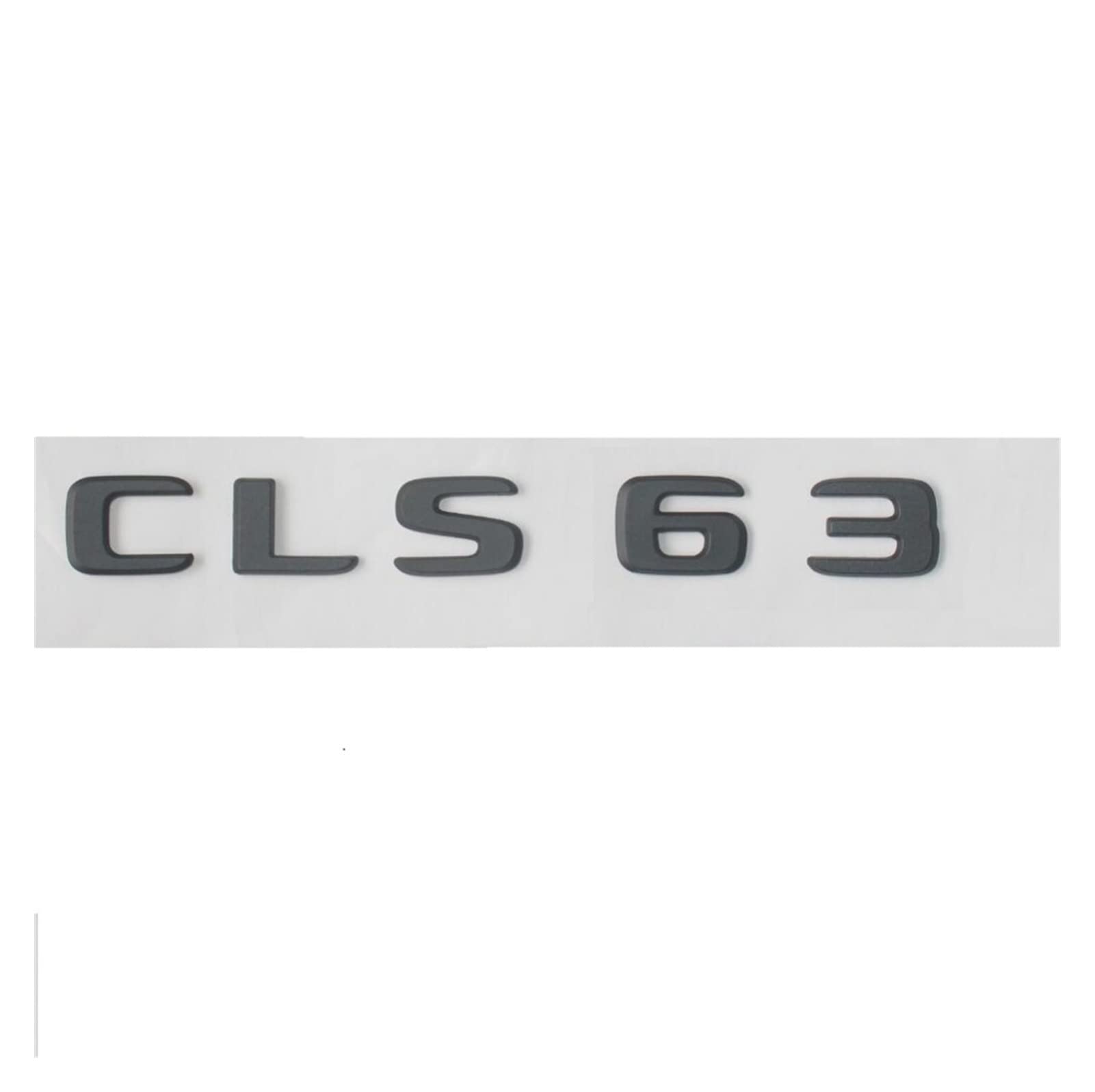 NEZIH Mattschwarze ABS-Buchstaben for den hinteren Kofferraum, Abzeichen, Embleme, Aufkleber, Aufkleber, kompatibel mit Mercedes Benz CLS-Klasse CLS63, kompatibel mit AMG 17–19 Emblem-Logo-Aufkleber von NEZIH