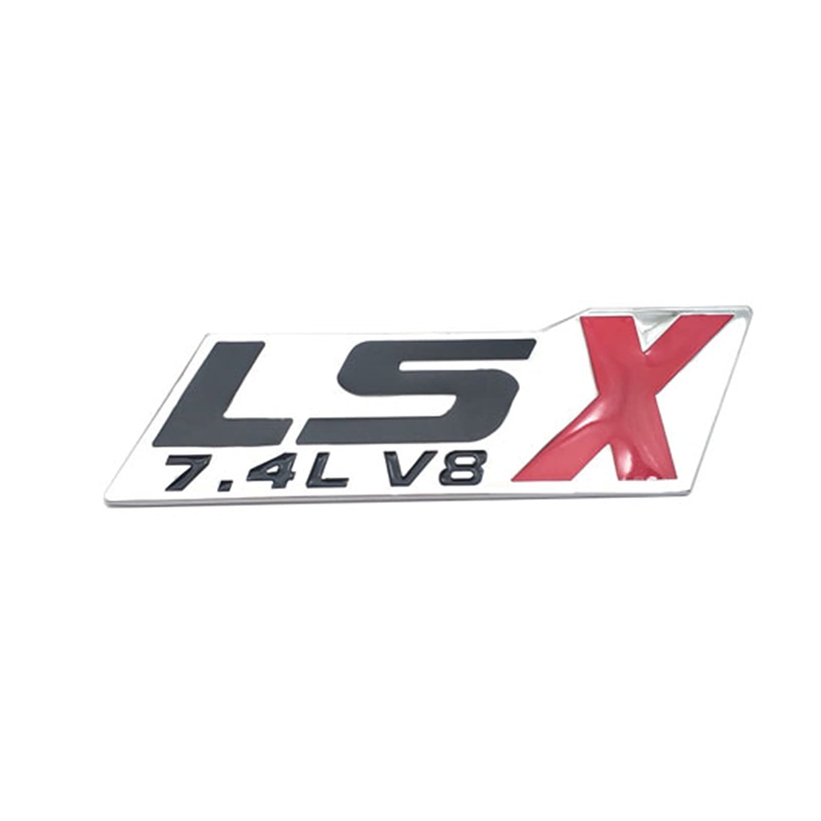 NEZIH Metallchrom LS3 6.2L V8 LS3 6.8L V8 LSX 7.4L V8 LS1 5.7L V8 LS6 5.7L V8 LT1 5.7L V8 Logo-Abzeichen-Motorauto-Emblem-Aufkleber Aufkleber Emblem-Logo-Aufkleber (Color : LSX) von NEZIH