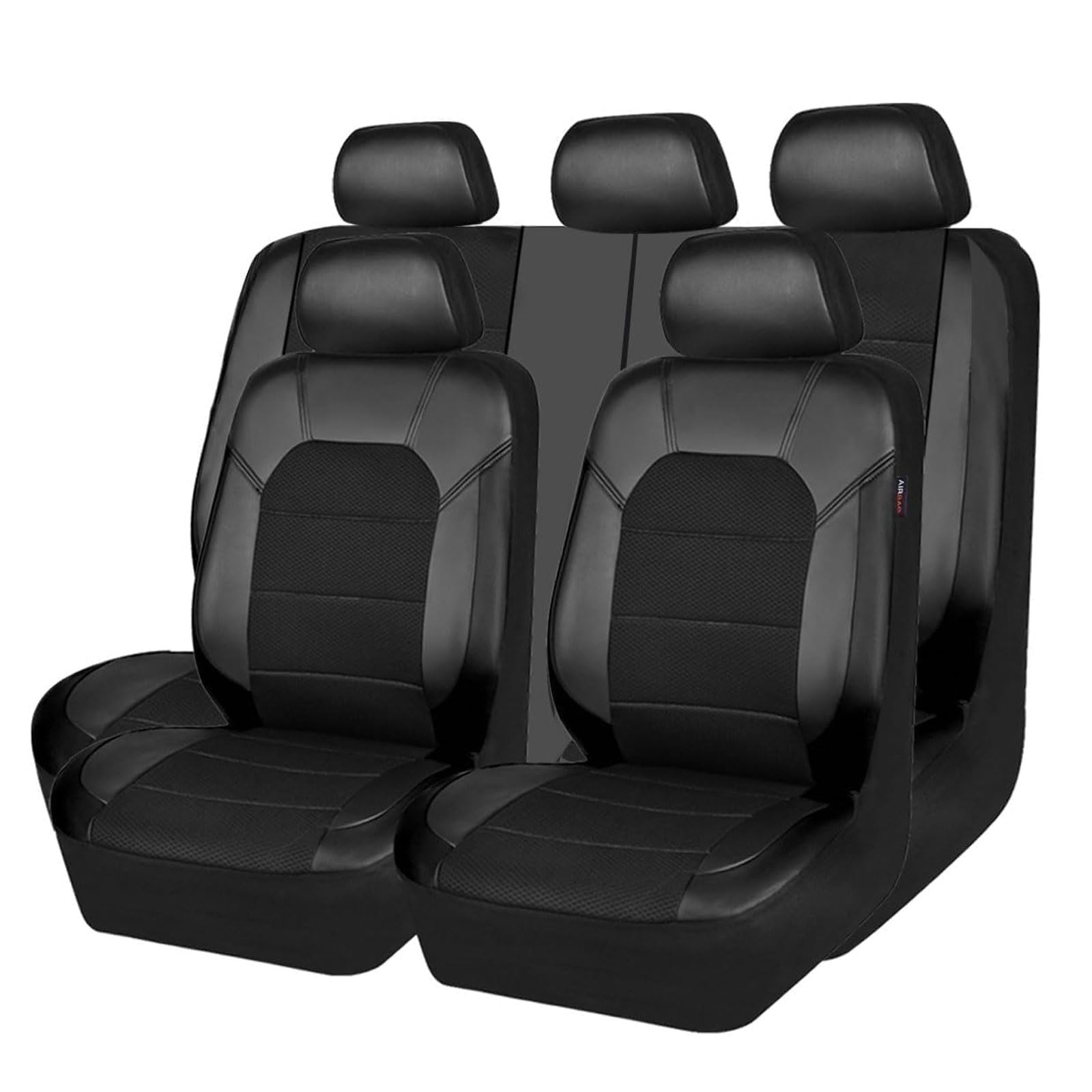 NFNFFC 9 Stück Sitzbezüge Auto für Lexus RX(5seats) AGL20 2016 2017 2018 2019 2020, Leder Komfortabel Wasserdicht Sitzbezug Auto Sitzschoner Zubehör,Black von NFNFFC