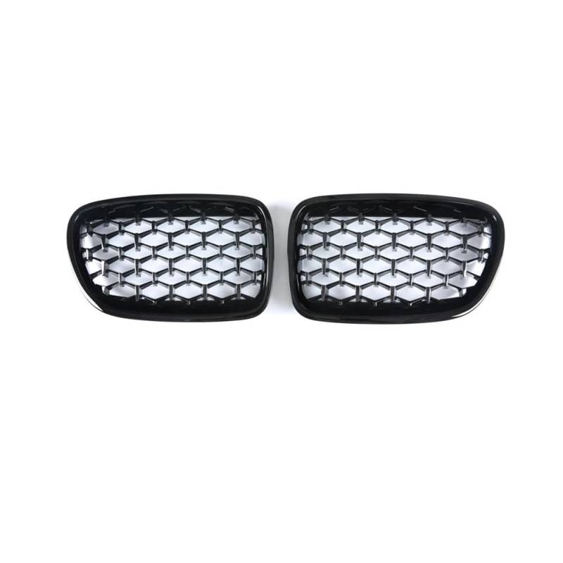 Auto-Frontgrillgitter 1 Paar Auto-Frontstoßstange Nierengitter Diamantgrill Für BM&W Für 5 Series GT F07 Gran Turismo 535i 550i 2009-2016 2017 Racing Grille Front Kühlergrille(Schwarz glänzend) von NFNVEKESD