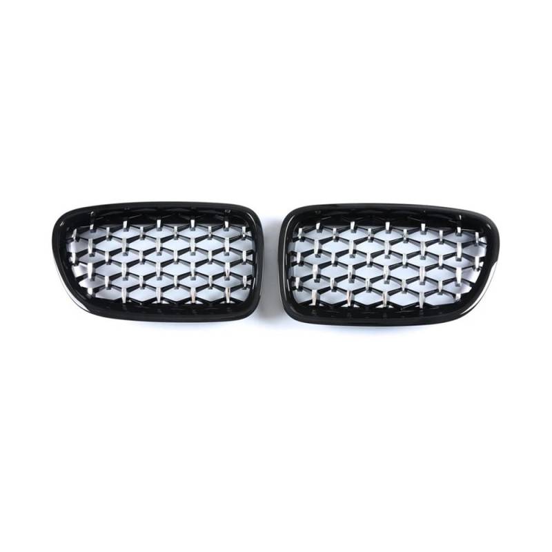 Auto-Frontgrillgitter 1 Paar Auto-Frontstoßstange Nierengitter Diamantgrill Für BM&W Für 5 Series GT F07 Gran Turismo 535i 550i 2009-2016 2017 Racing Grille Front Kühlergrille(Silver and Black) von NFNVEKESD