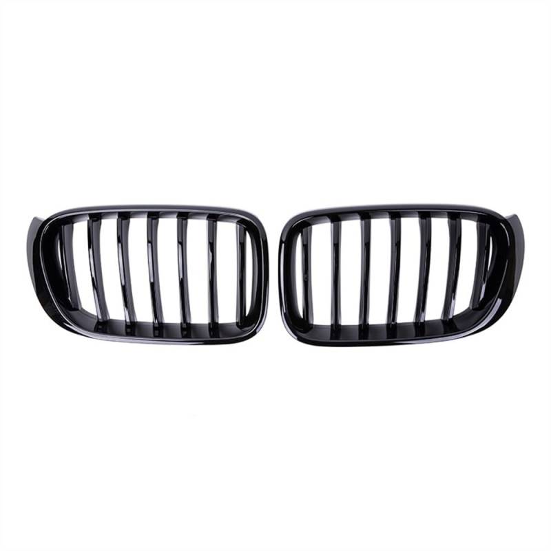 Auto-Frontgrillgitter Auto-Frontstoßstange-Nierengrill Racing-Grill Glänzend Schwarz Einzelne Lamellen-Ersatzgrills Für BM&W X3 F25 X4 F26 2014 2015 2016 2017 Front Kühlergrille(Schwarz glänzend) von NFNVEKESD