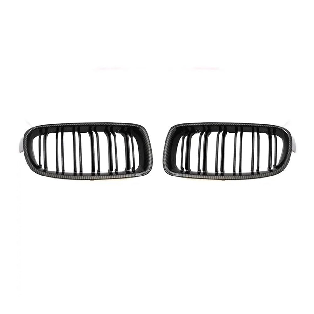 Auto-Frontgrillgitter Auto-Styling Niere Kühlergrill Dual Lamellen Kühlergrill Für BM&W Für 3 Serie F30 F31 F35 320i 325i 2012 2013 2014 2015 2016 2017 2018 Front Kühlergrille(Carbon fiber pattern) von NFNVEKESD