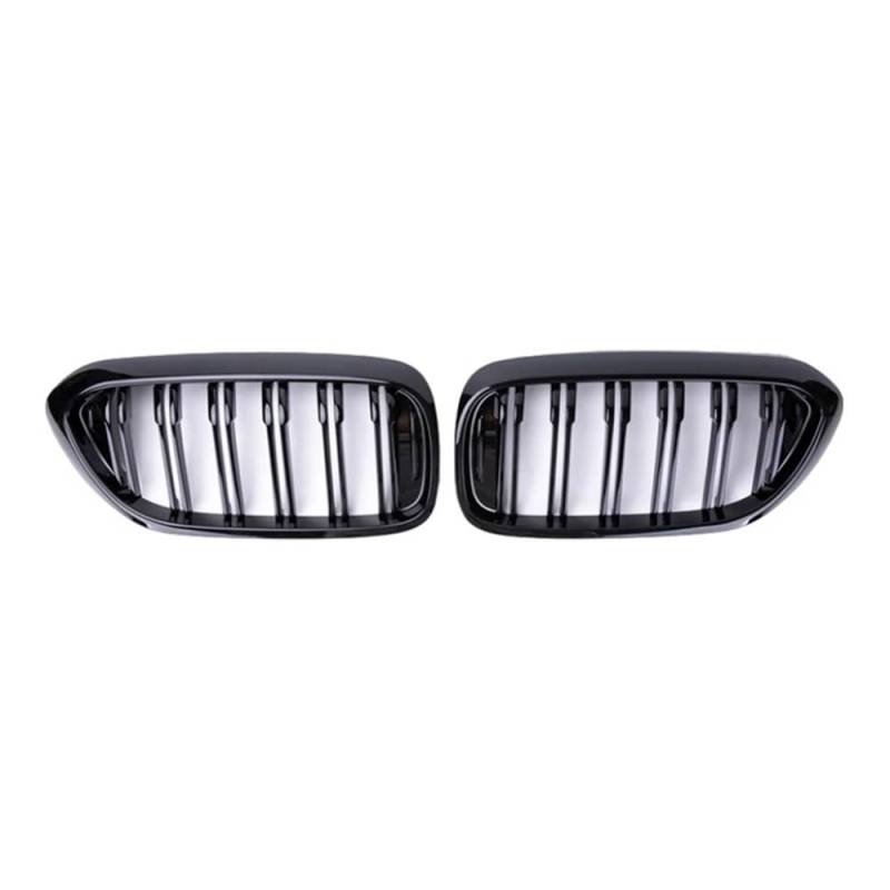 Auto-Frontgrillgitter Carbon Fiber Grille Auto Vorderen Stoßfänger Nieren Gitter Racing Grill Für BM&W Für 5 Series G30 G38 525I 530I 540I 550I 2018 2019 2020 Front Kühlergrille(Schwarz glänzend) von NFNVEKESD