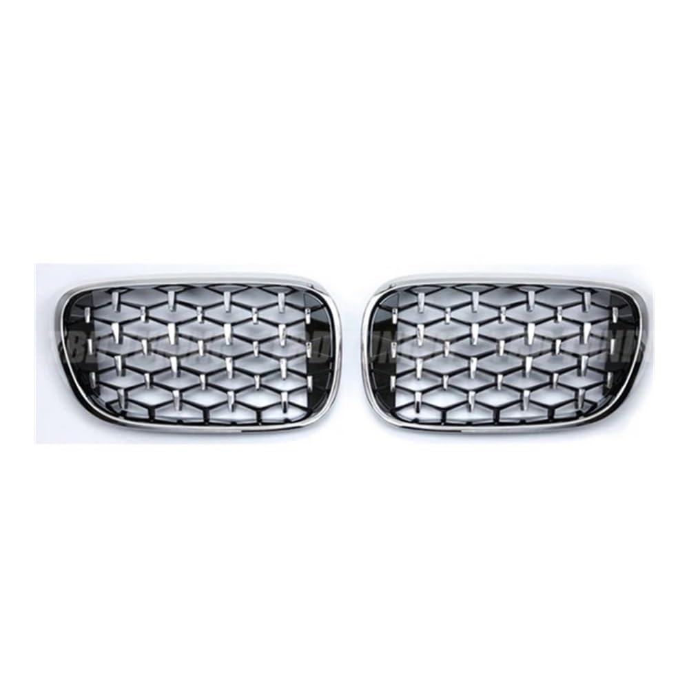 Auto-Frontgrillgitter Diamant Grill Auto Vorderen Stoßfänger Niere Grille Racing Grills Für BM&W Für 7 Serie G11 G12 730li 740li 2016 2017 2018 2019 Auto ABS Teile Front Kühlergrille(Silver) von NFNVEKESD