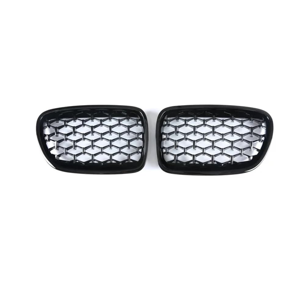 Auto-Frontgrillgitter Diamant-Nierengitter Für Die Vordere Stoßstange Auto-Styling Renngitter Für BM&W Für 5er GT F07 528i 535i 550i 2009–2017, Autogrill Front Kühlergrille(Schwarz glänzend) von NFNVEKESD