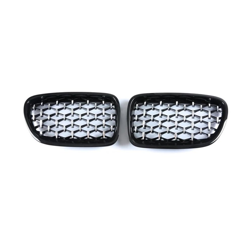 Auto-Frontgrillgitter Für BM&W Für 5 Serie GT F07 528i 535i 550i 2009-2017 Diamant Front Stoßstange Nieren Gitter Grille Auto Styling Racing Grills Auto Grill Front Kühlergrille(Silver and Black) von NFNVEKESD