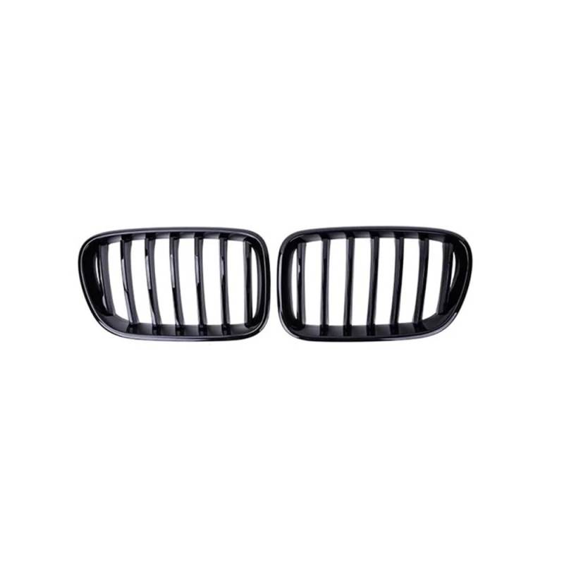 Auto-Frontgrillgitter Für BM&W Für X3 F25 2011 2012 2013 Auto Vorderen Stoßfänger Niere Grille Racing Grill Einzelne Lamellen Grill Styling Glänzend Schwarz Front Kühlergrille(Schwarz glänzend) von NFNVEKESD