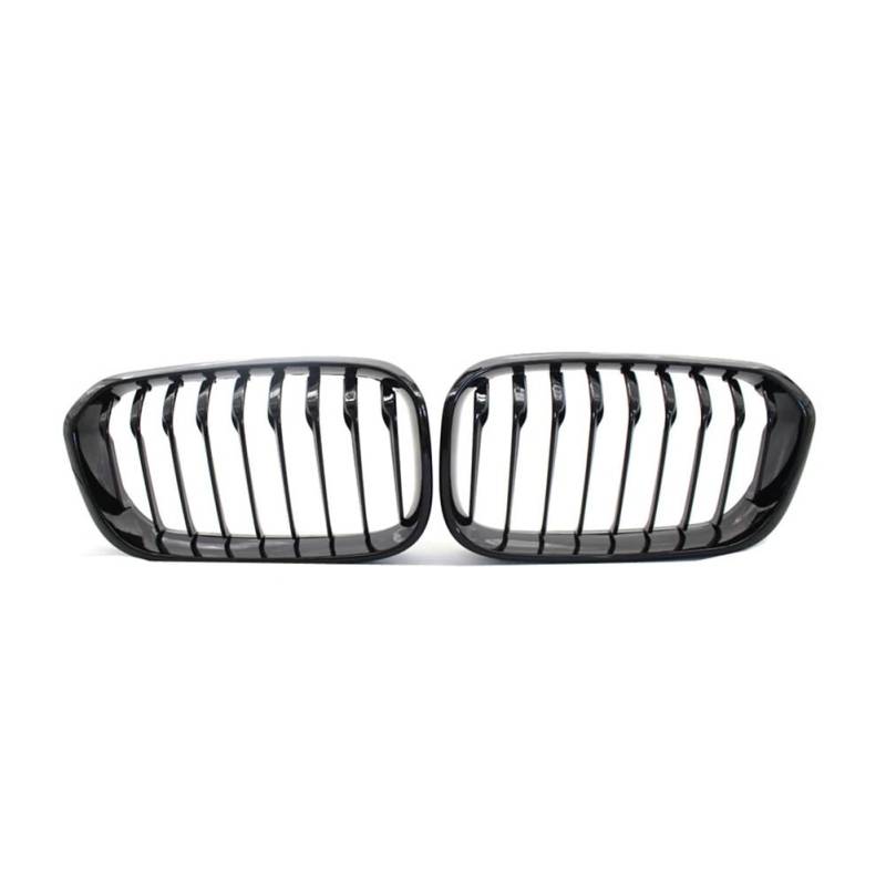 NFNVEKESD Auto-Frontgrillgitter 1 Paar Für BM&W Für 1er F20 F21 Auto-Kühlergrill Schwarz Glänzend ABS Oberer Maschengrill 2015 2016 2017 2018 2019 Front Kühlergrille von NFNVEKESD