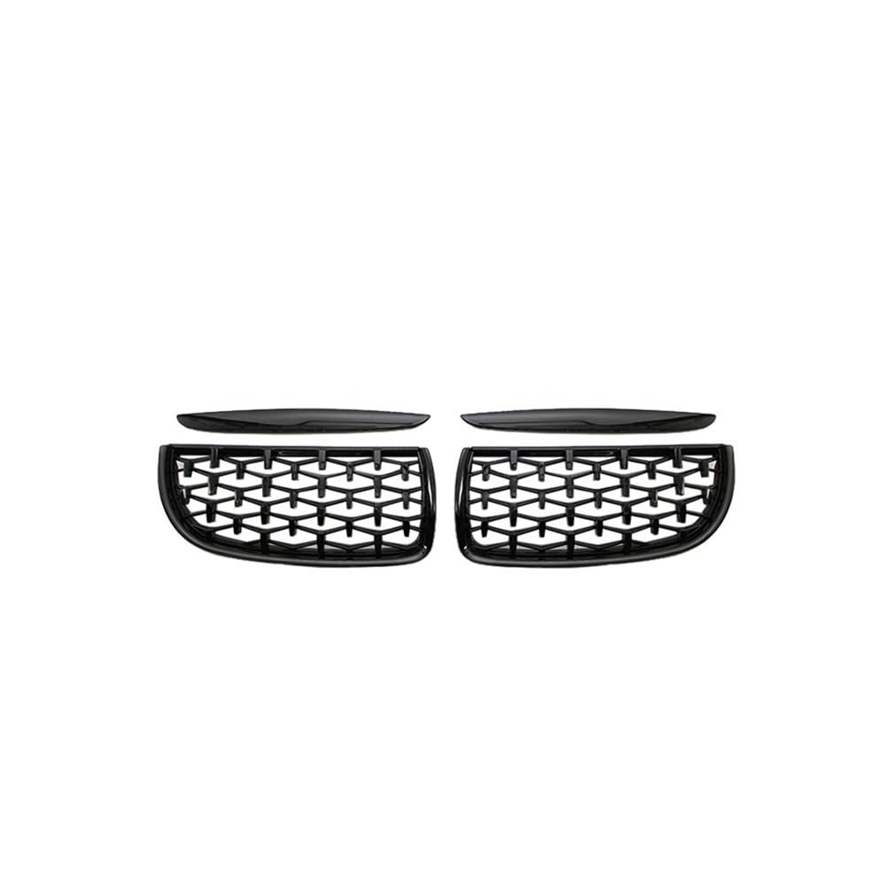 NFNVEKESD Auto-Frontgrillgitter 1 Paar Renngrill Vorne Diamant Nieren Ersatzgitter Für BM&W Für 3er E90 E91 320i 323i 328i 335i 2005 2006 2007 2008 Front Kühlergrille(Black) von NFNVEKESD