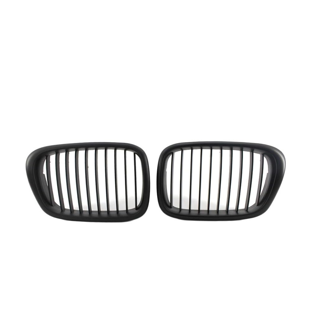 NFNVEKESD Auto-Frontgrillgitter 2 STÜCKE Fronthaube Nierengrill Gitter Glanz Matt Schwarz Für BM&W Für E39 525 528 530 535 M5 1997-2001 2002 2003 Außendekoration Front Kühlergrille(Matt-schwarz) von NFNVEKESD