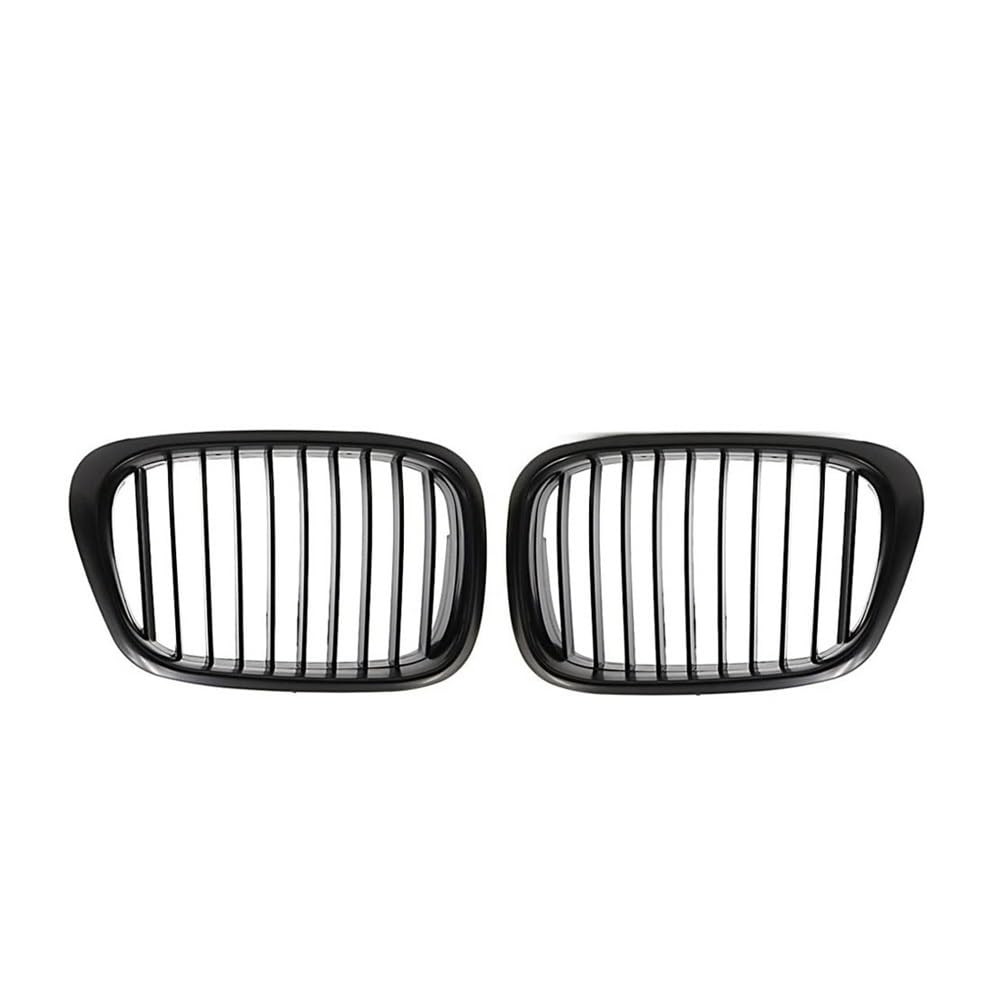 NFNVEKESD Auto-Frontgrillgitter 2 STÜCKE Fronthaube Nierengrill Gitter Glanz Matt Schwarz Für BM&W Für E39 525 528 530 535 M5 1997-2001 2002 2003 Außendekoration Front Kühlergrille(Schwarz glänzend) von NFNVEKESD