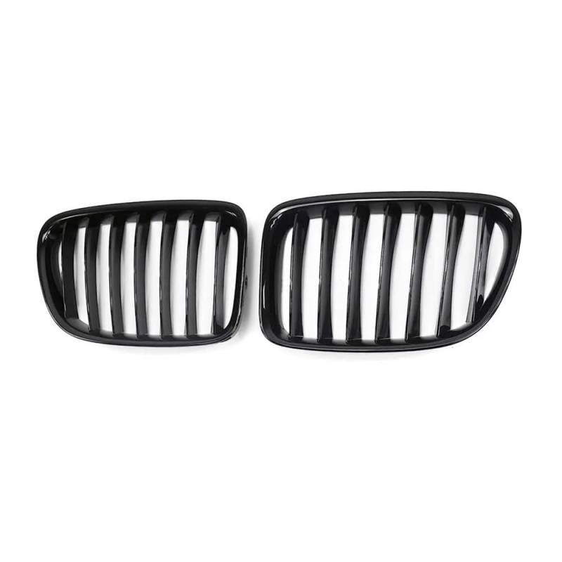 NFNVEKESD Auto-Frontgrillgitter 2PCS Auto Front Niere Grill Glänzend Schwarz 1 Lamellen Racing Grills Für BM&W Für X1 Serie E84 SDrive XDrive 2009-2013 2014 2015 2016 Front Kühlergrille von NFNVEKESD