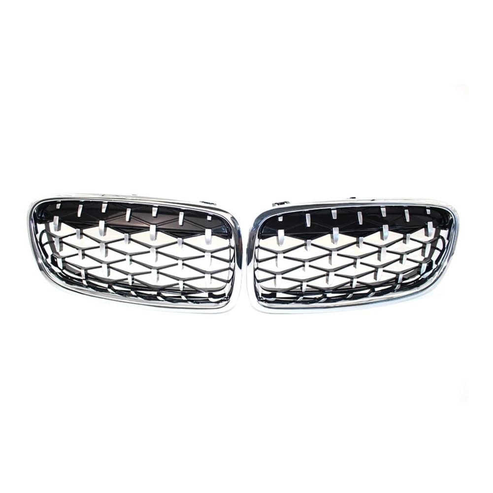 NFNVEKESD Auto-Frontgrillgitter 2X Chrom Diamant Meteor Auto Vorderen Stoßfänger Mesh Grille Für BM&W Für F30 F31 3 Serie 320i 328i 330i 335i 2013 2014 2015 2016 2017 2018 Front Kühlergrille von NFNVEKESD