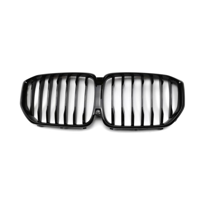 NFNVEKESD Auto-Frontgrillgitter Auto Front Nierengrill Single/Dual Line Grille Racing Grills Für BM&W Für X5 G05 2019 2020 2021 2022 Glanz Schwarz Grille Front Kühlergrille(Single Line) von NFNVEKESD