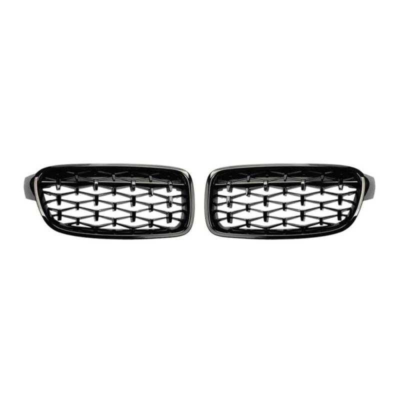 NFNVEKESD Auto-Frontgrillgitter Auto Front Sport Grill Nieren Grills Für BM&W Für 3-Serie F30 F31 F35 320i 320d 325i 2012 2013 2014 2015 2016 2017 Front Kühlergrille(Black) von NFNVEKESD